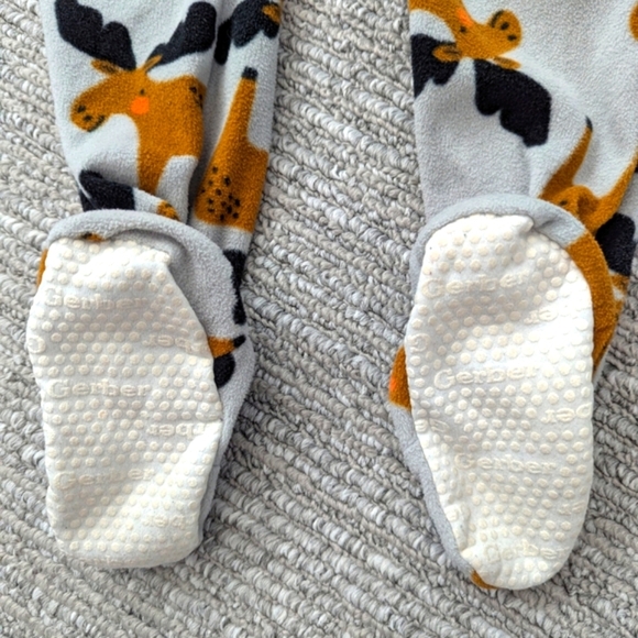 Gerber Fleece Mouse One Piece Pyjamas/Sleepers/Feeties - Size 2T - Picture 7 of 9